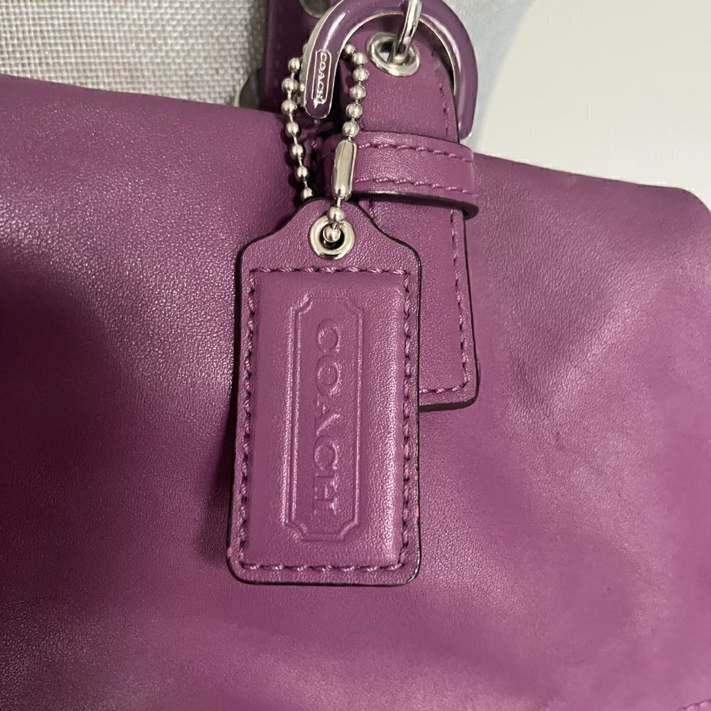 Coach F17220 Soho Purple Leather Shoulder Bag EUC - Picture 2 of 6